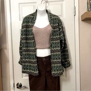 Rikki by Franconia Virgin Juetland-Wool Zipper Cardigan Ski Sweater Sz M